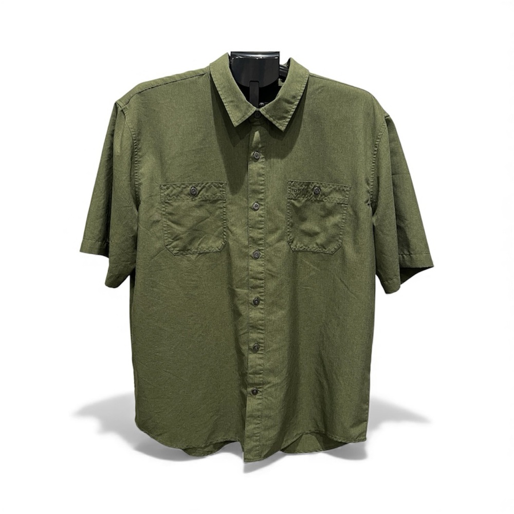 Orvis Men’s Olive Button Down Casual Shirt Size XL